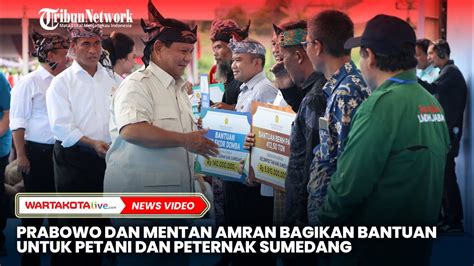 Prabowo Dan Mentan Amran Bagikan Bantuan Untuk Petani Dan Peternak