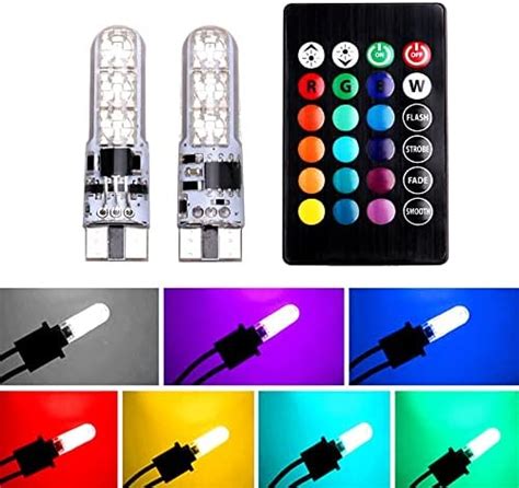 Amazon Otpoutopa Car T Rgb Led Bulb Width Light With Remote