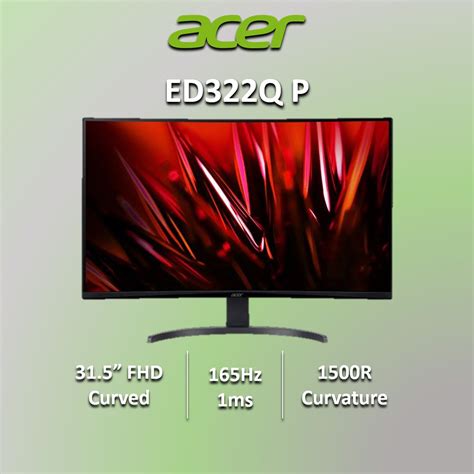 Acer Ed Q P Curved Gaming Monitor Inch Fhd Hz Curved R