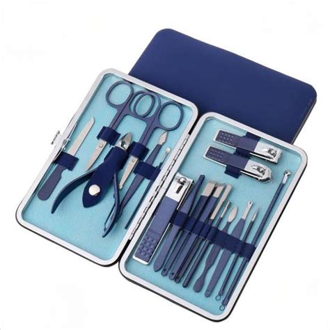 Kit Manucre Pedicure 18 Pcs Coupe Ongle Professionnel Coupe Cuticule