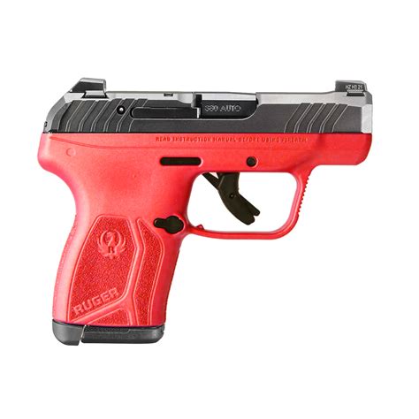 Ruger LCP MAX 380 ACP Pistol Custom Red Titanium Finish 13722 City