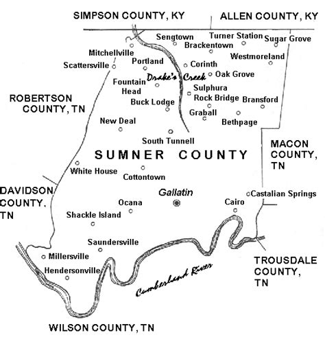 Sumner County, TN Map