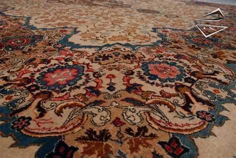 Persian Kashan Rug 10 X 14 Ivory