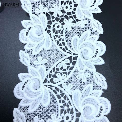 Hwarm Yard Cm New African Lace Fabric White Arts Craft Sewing