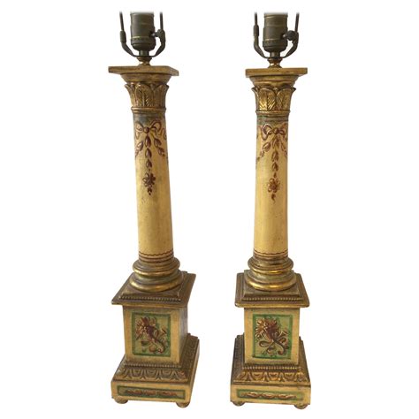 Hand Painted Italian Capo Di Monte Lamps Pair At 1stdibs Capodimonte