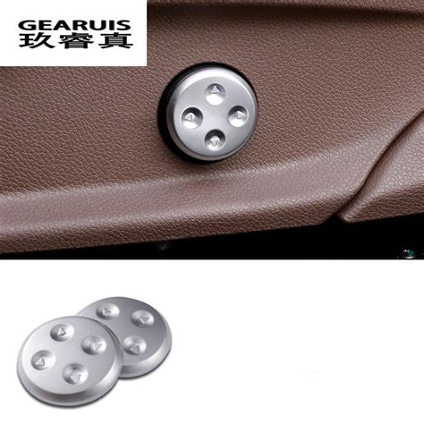 2pcs New Car Abs Chrome Seat Adjustment Button Switch Cover Trim Sticker For Mercedes Benz Glc C