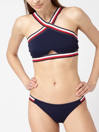 Tommy Hilfiger Bikini Oberteil In Bandeau Form Marine Online Kaufen