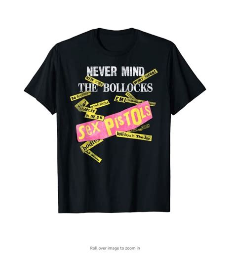 Men S Sex Pistols Official Never Mind The Bollocks Tabs T Shirt Rock