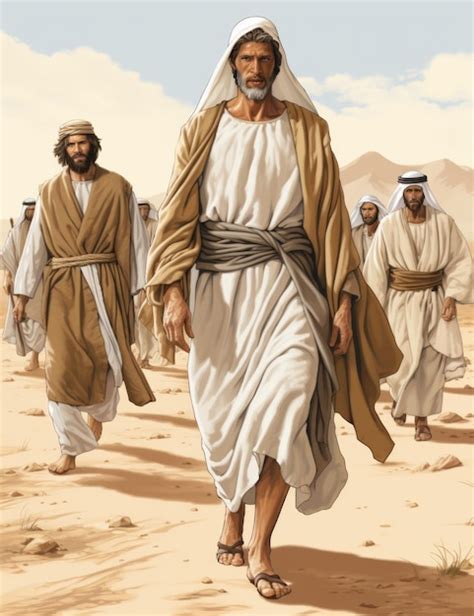 Jesus Caminhando No Deserto Seus Disc Pulos Foto Premium