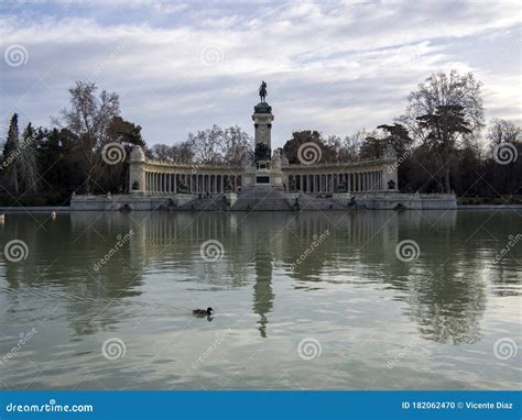 Panoramic View of Retiro Park Lake at Madrid, Spain Stock Photo - Image ...