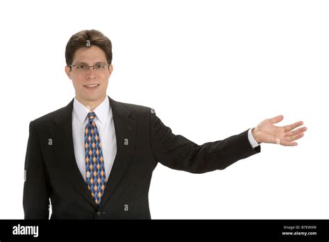young business man   hand held  stock photo alamy