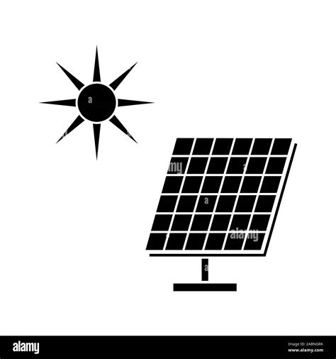 Solar Panel Vector Icon Black Stock Vector Image And Art Alamy