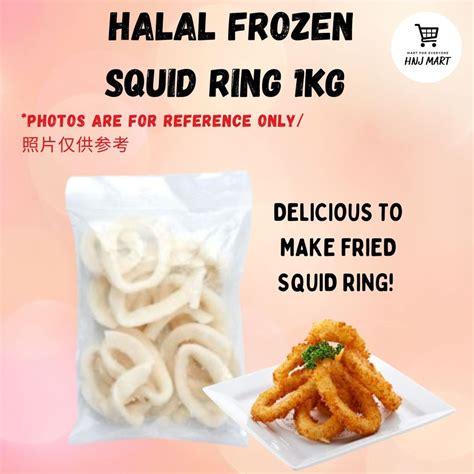 Halal Frozen Squid Ring Squid Flower 1kg Sotong Ring Crispy Squid Ring Sotong Bunga Hnj Mart