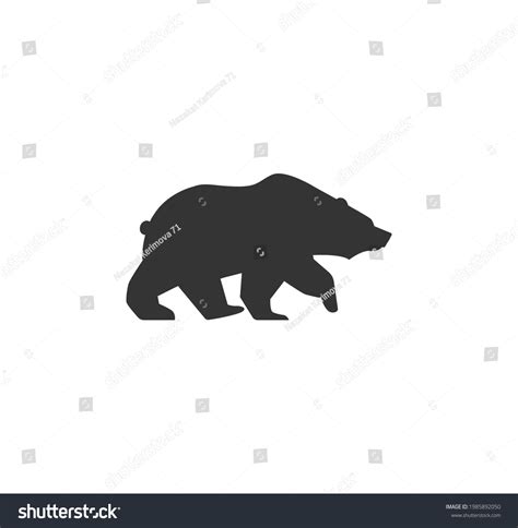 Bear Black Silhouette Vector On White Stock Vector (Royalty Free ...