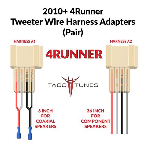 Toyota Runner Tweeter Wire Harness Adapters Pair Taco Tunes