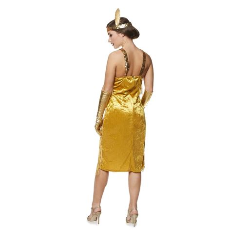 Gold Flapper Great Gatsby Costume Dress By Karnival