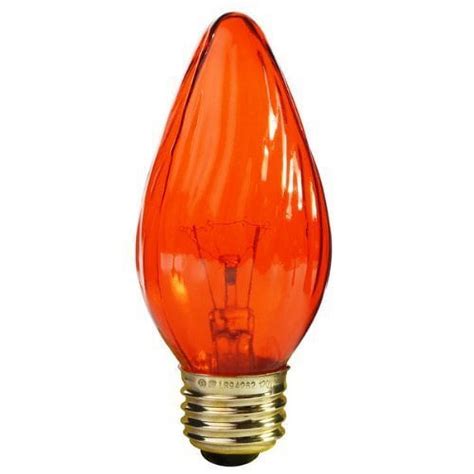 Satco 25 Watt F15 Incandescent Amber Light Bulb Medium Base 120v