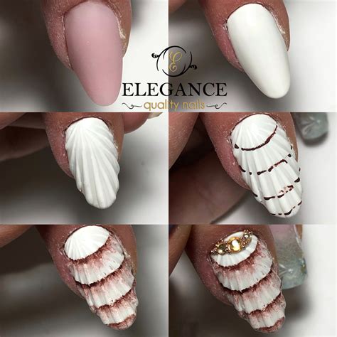 Effetto Conchiglia Step By Step Seashell Nails Beauty Nails Design