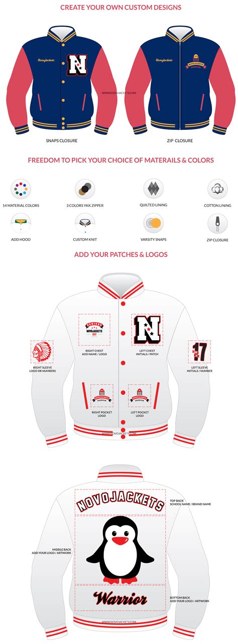 Wool Letterman Jackets Custom, Design Class of 2017 Jackets