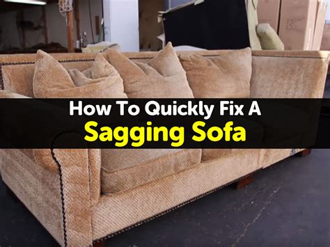 How To Quickly Fix A Sagging Sofa