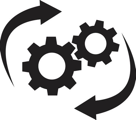 Process Icon On White Background Agile Process Sign Flat Style