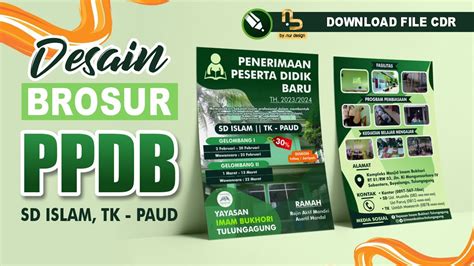 CARA MEMBUAT DESAIN BROSUR PPDB SEKOLAH SD BROSUR TK BROSUR PAUD