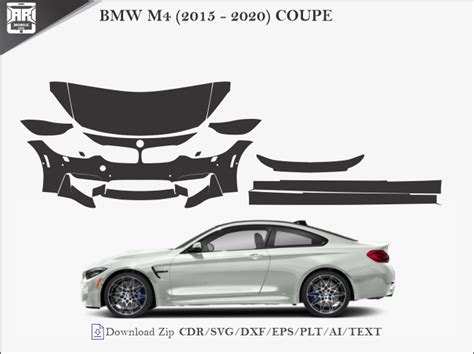 Bmw M4 2015 2020 Coupe Car Ppf Template Armobileskin