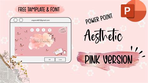 Pink Aesthetic Inspired Power Point Template Tutorial Youtube