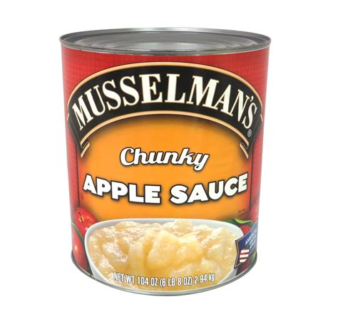 Musselman S Chunky Apple Sauce Cane Sweetened 3 104 Oz Cans Feesers