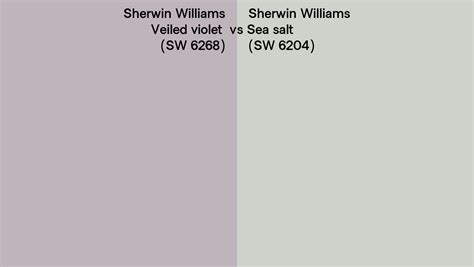 Sherwin Williams Veiled Violet Vs Sea Salt Side By Side Comparison