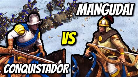 Conquistador Vs Mangudai Aoe Ii Definitive Edition Youtube