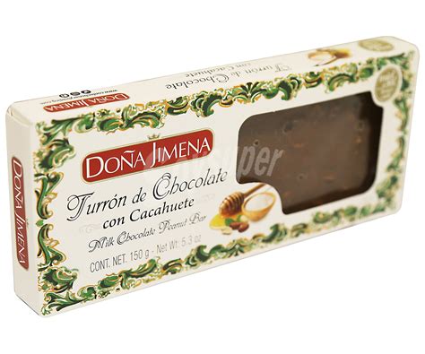 Doña Jimena Turrón de chocolate con cacahuete Estuche 150 g