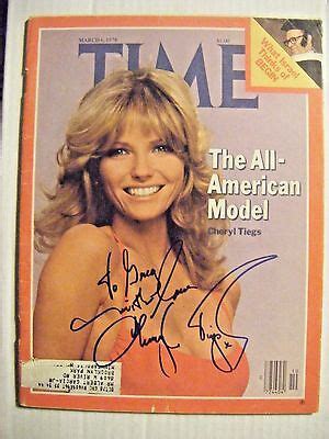 CHERYL TIEGS Signed 1978 TIME Magazine AUTO Autographed SI Swimsuit