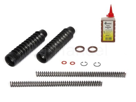 Telegabel Reparatur Set Faltenbalg Federn Ø3 4mm ÖL Kleinteile für S50