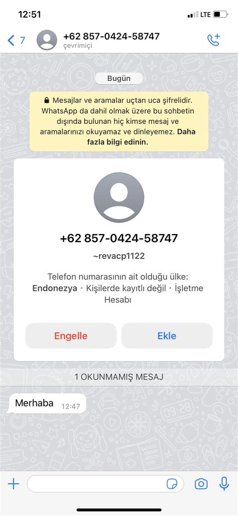 Whatsapp Alan Kodlu Tan Nmayan Bir Numaradan Whatsapp Zerinden