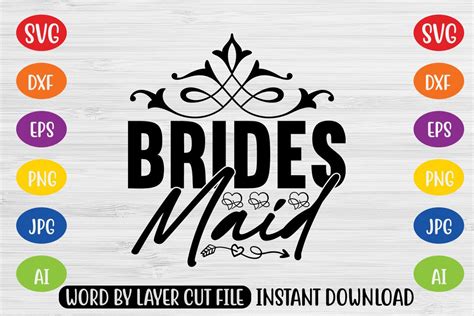 Bridesmaid SVG CUT FILE Graphic By KFCrafts Creative Fabrica