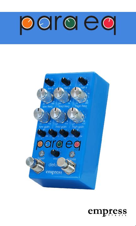 Petunjuk Para Eq Mkii Deluxe Empress Effects Halaman