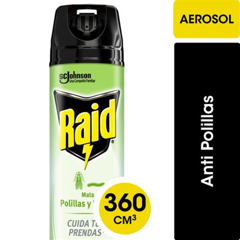 Insecticida Raid Antipolillas Aerosol X Ml Super Mami