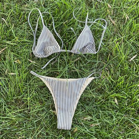 Striped Triangle Bikini Gem