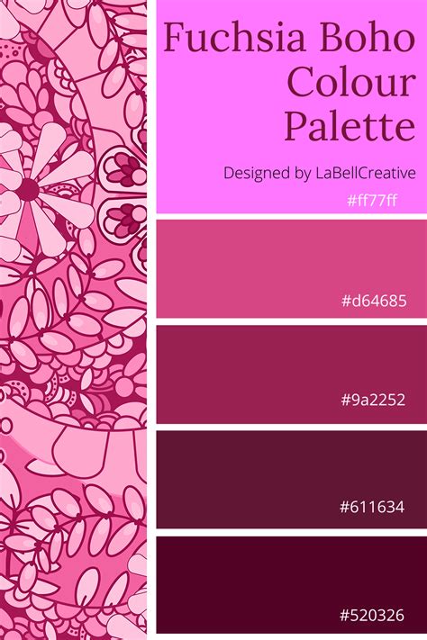 Fuchsia Boho Colour Palette in 2022 | Coral color schemes, Color ...