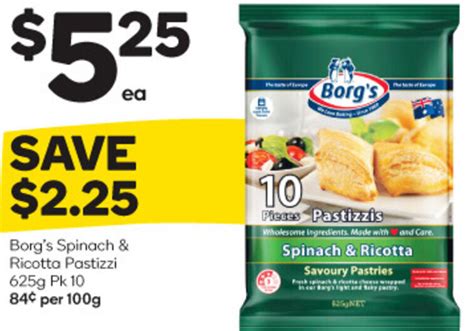 Borg S Spinach Ricotta Pastizzi G Pk Offer At Woolworths