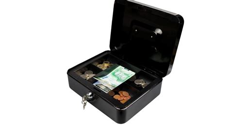 Hyfive Petty Cash Money Box Keys Change Tray Money Safe