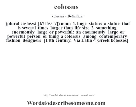 colossus definition | colossus meaning - words to describe someone