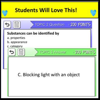 NGSS 5th Grade Jeopardy Game NGSS 5th Science Review Test Prep