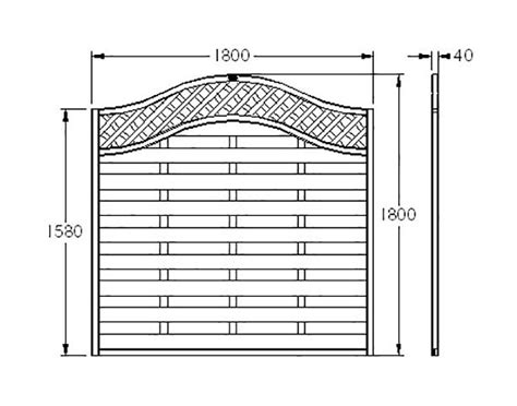 6ft High 1800mm Forest Prague Fence Panels Pressure Treated Elbec