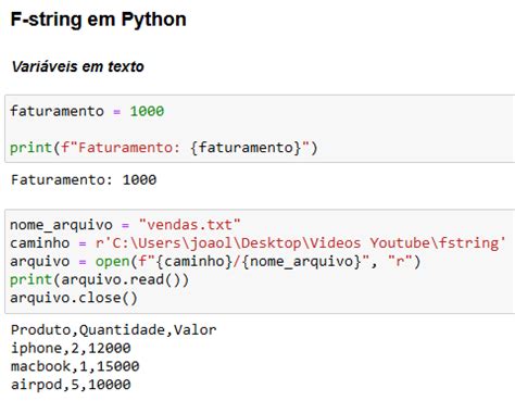 F Strings Em Python Vari Veis Dentro De Texto E Formata Es