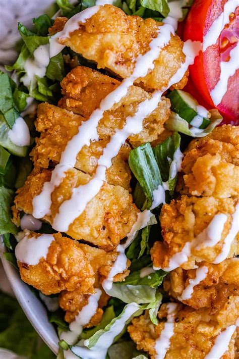 Crispy Chicken Salad With Buttermilk Ranch The Food Charlatan