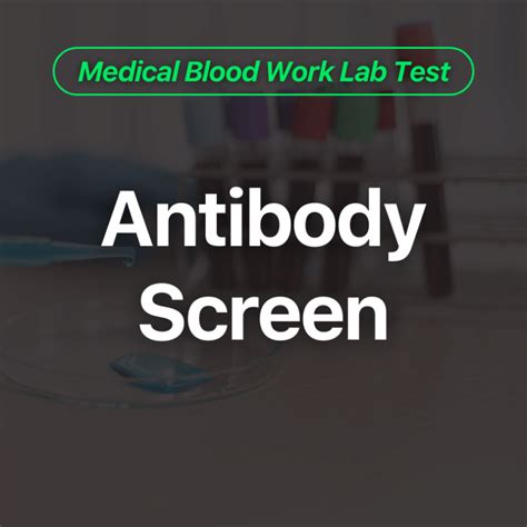 Antibody Screen Blood Work Lab Test Wittmer Rejuvenation Clinic