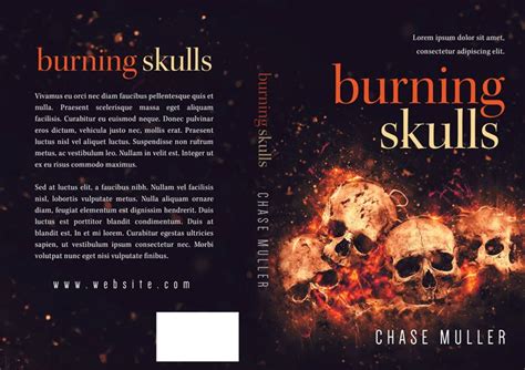 Burning Skulls - Horror Book Cover For Sale | Horror book covers, Book ...