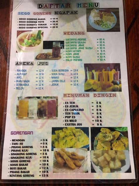 Menu At Wedang Ronde Werond Cafe Tanjung Selor Hilir